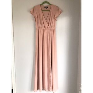 Lulu’s Lost in the Moment Blush Maxi Dress